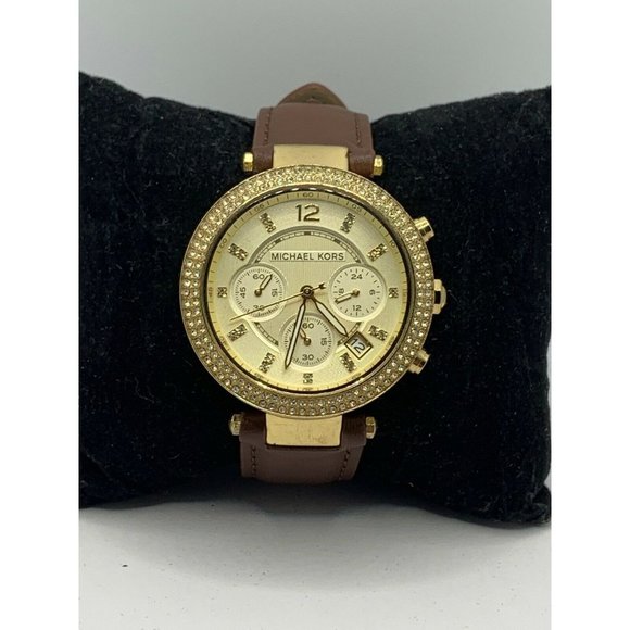 Michael Kors MK5354 Women\'s Brown Leather Analog G main image 10